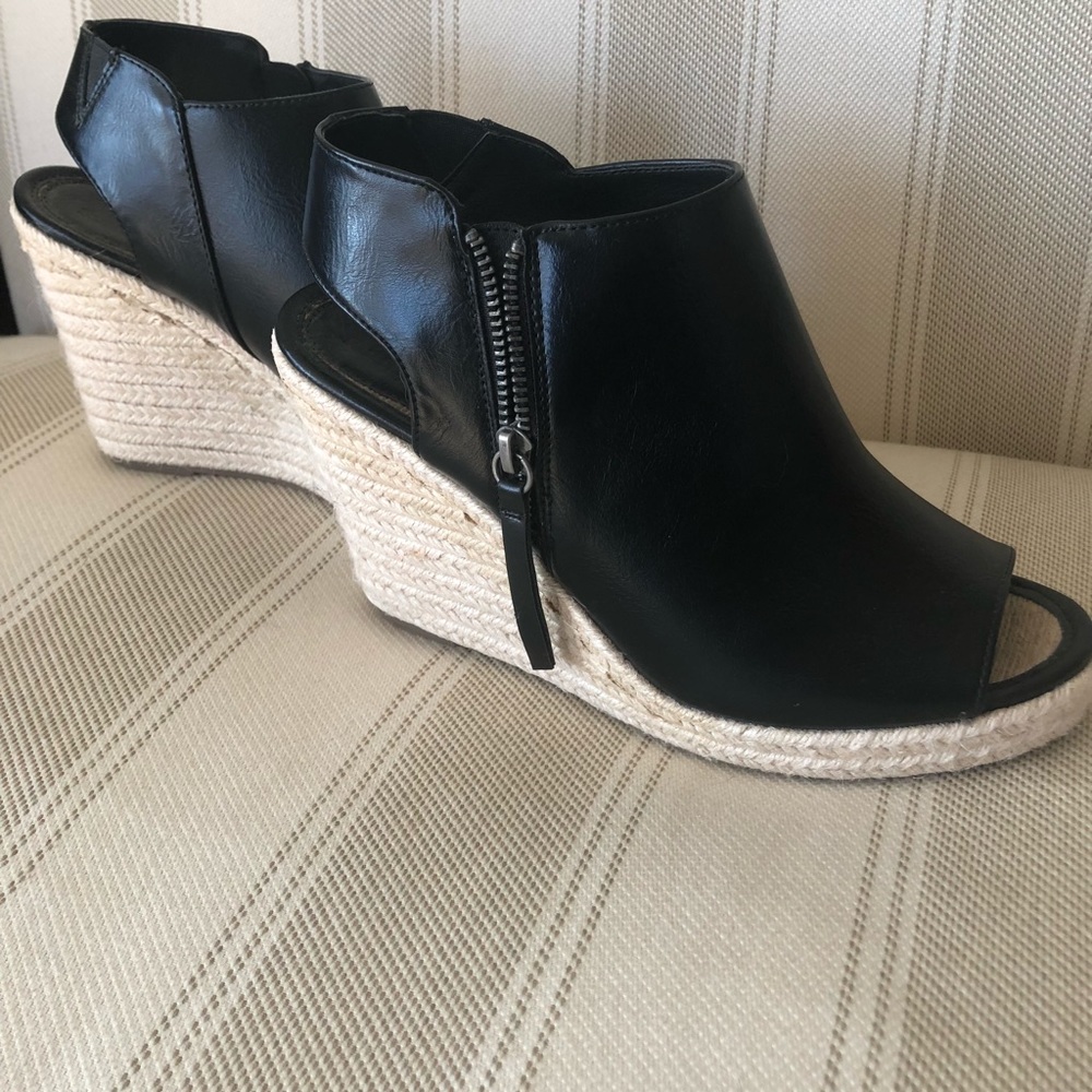 RuffHewn Black Wedges. Never worn!